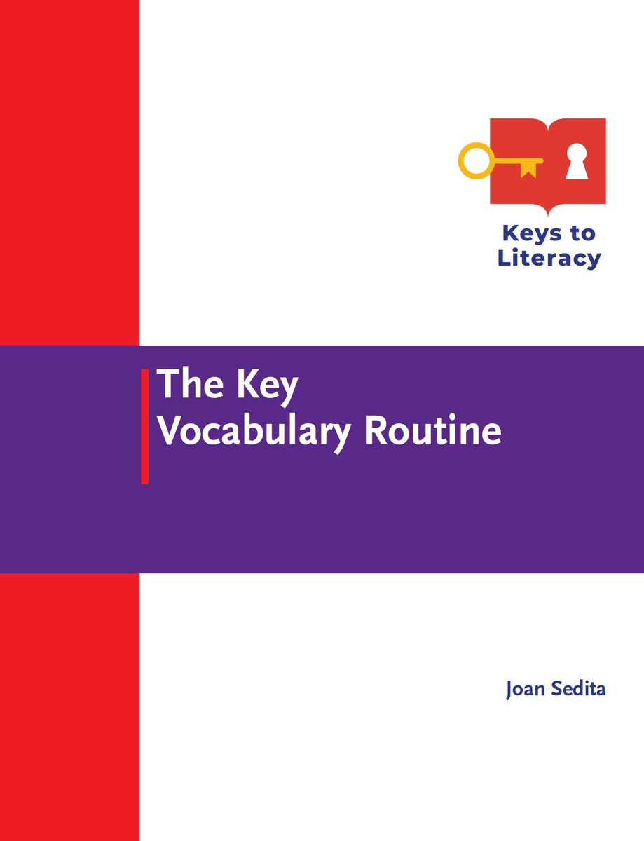 KeystoLiteracy's tweet photo. We have some exciting news to share! Joan Sedita's "The Key Vocabulary Routine" has been updated, and we can't wait to tell you all about it. Check out this email that explains more! https://t.co/redTFi8noU. #literacypd #literacyforall #keyvocabularyroutine #literacymatters https://t.co/PoGffvnz38