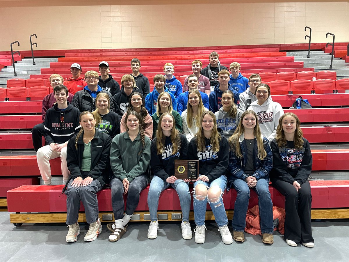 Take a look at the Class C Northeast Community College scholastic contest champions! #piercebluejays #weareproudofyou