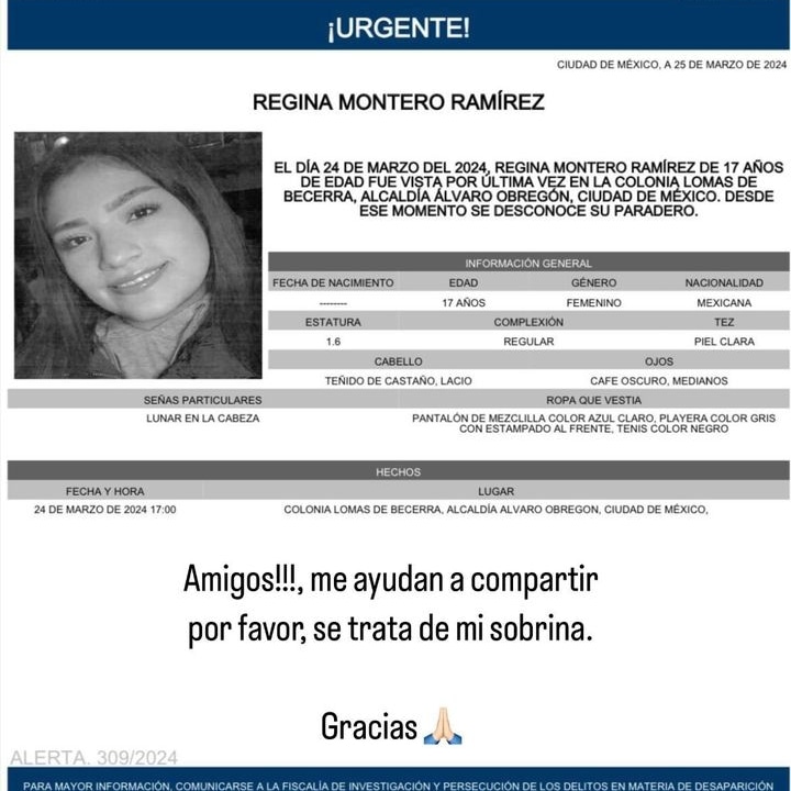 Abby (@abby_2426) on Twitter photo Por favor compartan es sobrina de un gran amigo y no se sabe nada de ella
<a href="/aesquinca/">Antonio Esquinca</a> por favor comparte la imagen así llegará a más personas Por favor compartan es sobrina de un gran amigo y no se sabe nada de ella
<a href="/aesquinca/">Antonio Esquinca</a> por favor comparte la imagen así llegará a más personas
