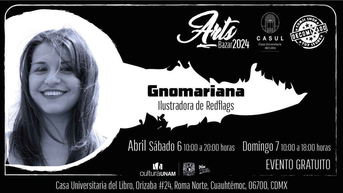 decomixadoph's tweet photo. @Gnomariana amante de la lectura, el cine, la fotografía y el café con leche es escritora y dibujante en su primer webcómic RED FLAGS, donde busca explorar la complejidad del amor. Conocelá este 6 de abril en #DecomixadoArtsBazar ubicado en @casul.unam en #Laroma https://t.co/emin2OIEE6
