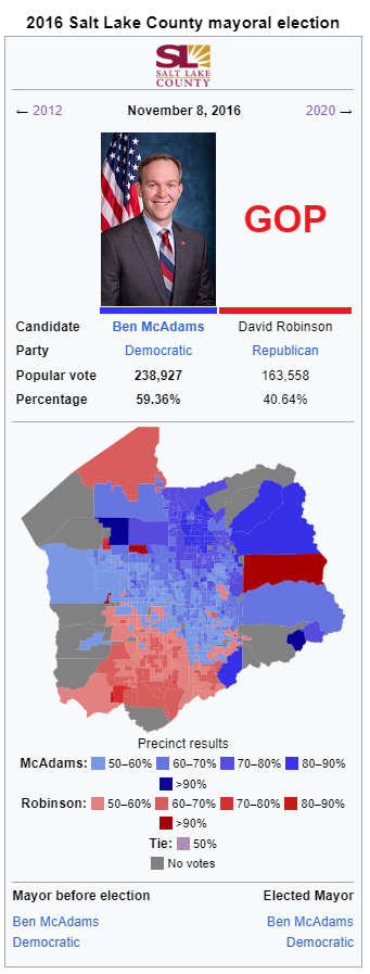 Added precinct map to Wikipedia for the 2016 Salt Lake County mayoral election.