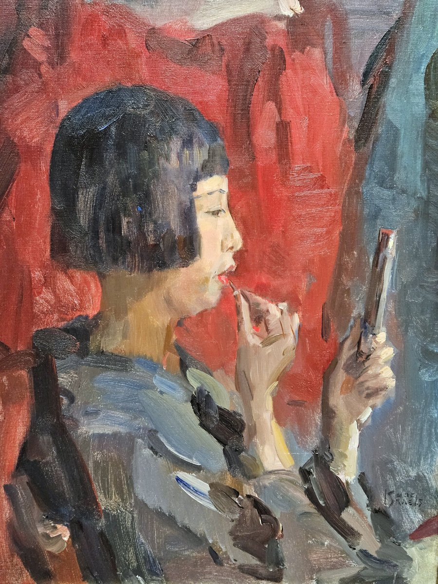 jcmolendijk's tweet photo. 🎨 Isaac Israëls (1865-1934)
🖼 Japans meisje met lippenstift, circa 1920. (Detail)
Tentoonstelling „Frisse wind. Impressionisme van het noorden.”
📍 @SingerLaren
#isaacisraels #lippenstift #frissewind #impressionismevanhetnoorden #singerlaren https://t.co/xQMeFaWBF3