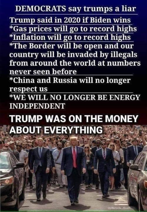 Facts are facts! Trump was right about the turmoil we are facing. Not that he was alone in his projections. 
Who else saw this shitshow coming??