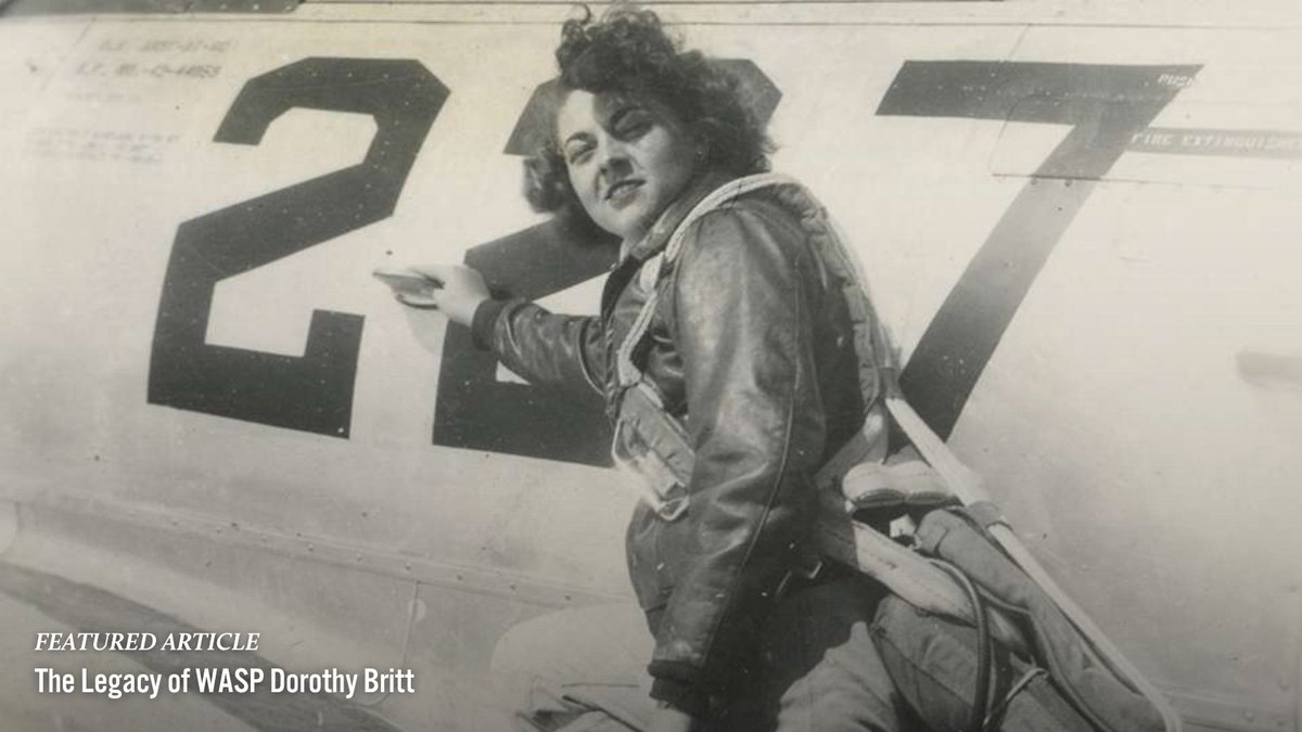 The generation of women who worked and served in World War II inspired other women well into the future. One of these women was Dorothy Britt, one of only 1,100 women who trained as pilots with the Women Airforce Service Pilots, or WASP. Read more here: nationalww2museum.org/war/articles/l…