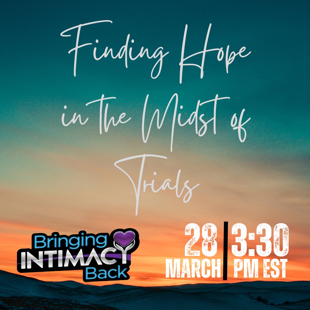A transformative power of hope amidst life's toughest trials. Join us as we explore strategies for finding hope, resilience, and renewed faith, even in the darkest of times. #BringingIntimacyBack #FindingHope #TrialsAndTriumphs