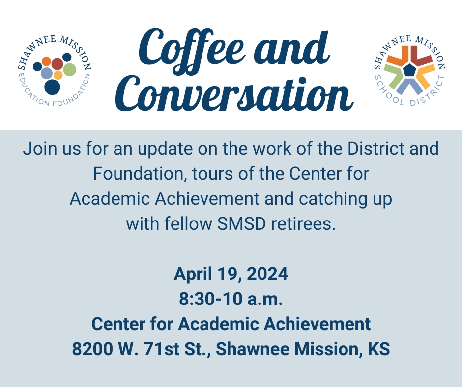 Calling all retired @thesmsd employees! Join the Foundation for coffee and conversation on April 19. Learn more and RSVP at smef.org/retiree
