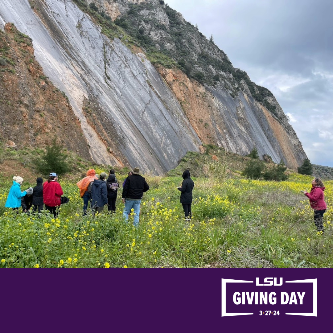 #LSUGivingDay24 

🌍Support #geoscience class field trips! 🐾#GeauxGive to the College of Science Excellence &amp; Innovation Fund givingday.lsu.edu/pages/college-… #GeauxGeology