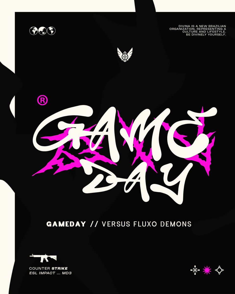divinaesports's tweet photo. AH, hoje é dia de muuuito CS2 😮‍💨

Hoje encontramos o @fluxogg DEMONS pela @ESLImpact 💜

⏰: 18:30

🖥️: https://t.co/mSgCtOhMc0
🖥️: https://t.co/4jY9jGWXw2

Contamos com a sua torcida 💥

#GoDIVINA💜 https://t.co/420vjg6Fqn