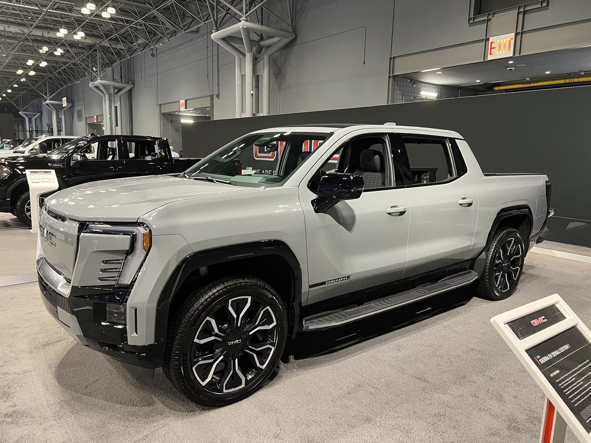 advantastar's tweet photo. Not to be left out of the electric pick up truck market, GMC has its new Sierra EV Denali here at the New York Auto Show. #NYIAS https://t.co/z0xOdvPCH4