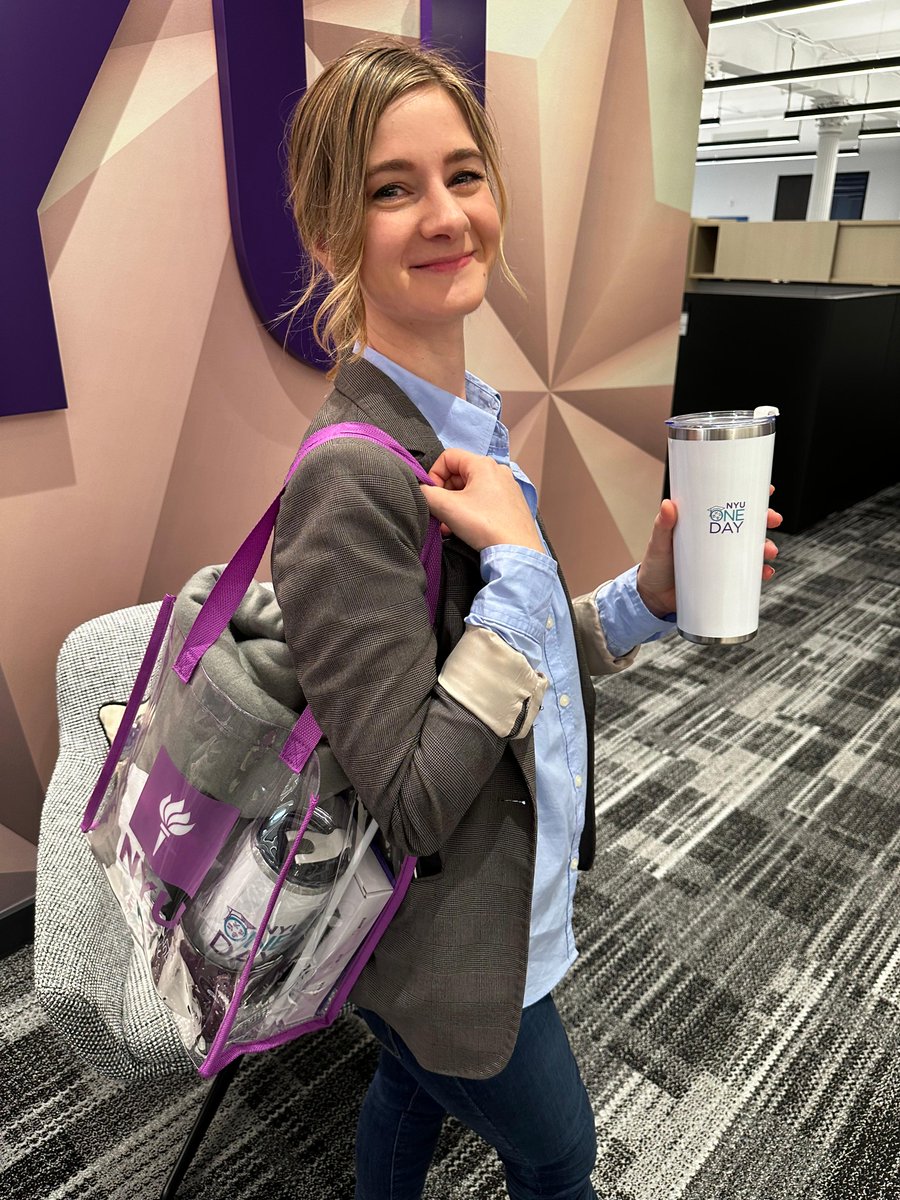 NYUAlumni's tweet photo. #NYUAlumni, want to win some new #NYU swag? Make an #NYUOneDay gift between 4:00 and 6:00 PM ET today and you’ll automatically be entered to win one of five surprise NYU swag bags, each valued at over $100. Make your gift at https://t.co/lb6pd4UvpB: https://t.co/H9Jsnqrlfu https://t.co/x0D5293NDM