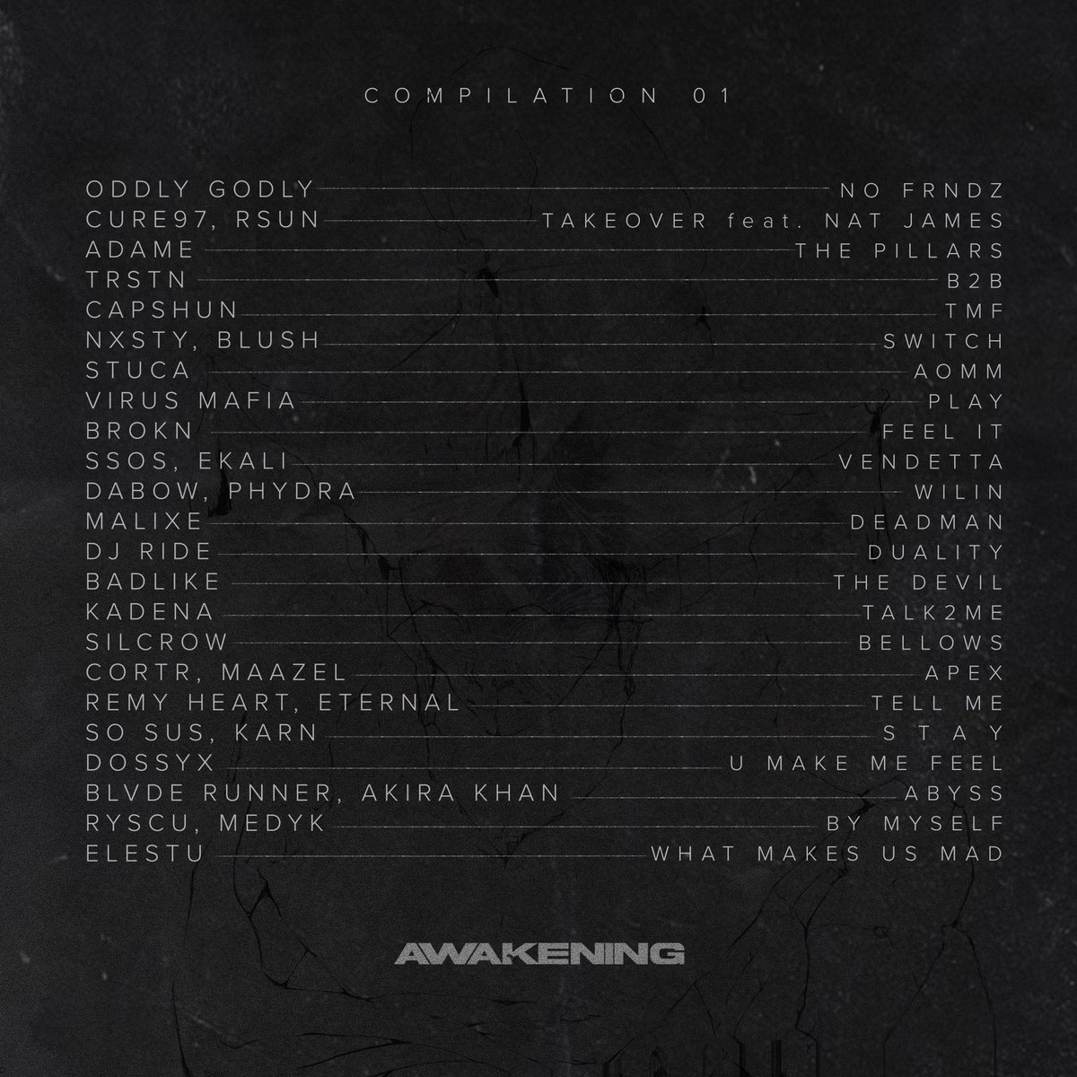 Tracklist Unlocked

Awakening Compilation 01 drops Friday. 

push.fm/ps/ac01