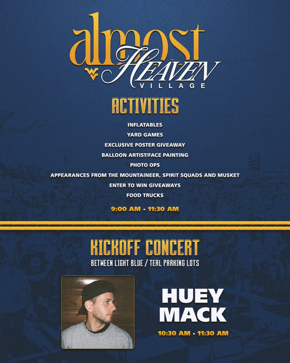 Kicking off the 𝘧𝘳𝘦𝘦 Gold-Blue Spring Game with @HueyMack! 🎤 Claim free ticket/@WVUKids donation: fevo-enterprise.com/Wvufootballspr… Full details: tinyurl.com/29zojck2 #HailWV