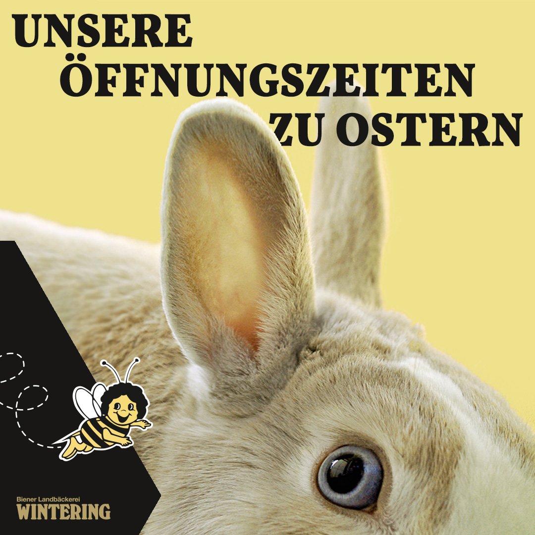 wintering_de's tweet photo. Unsere Öffnungszeiten zu #Ostern!🐰
So sind wir für euch da:

#Gründonnerstag: wie immer donnerstags
#Karfreitag: überall geschlossen
#Karsamstag: wie immer samstags
#Ostersonntag: bis mittags
#Ostermontag: bis mittags

Die genauen Oster-Öffnungszeiten:
📍 https://t.co/bQpV08rfTo https://t.co/eDMfqVztei