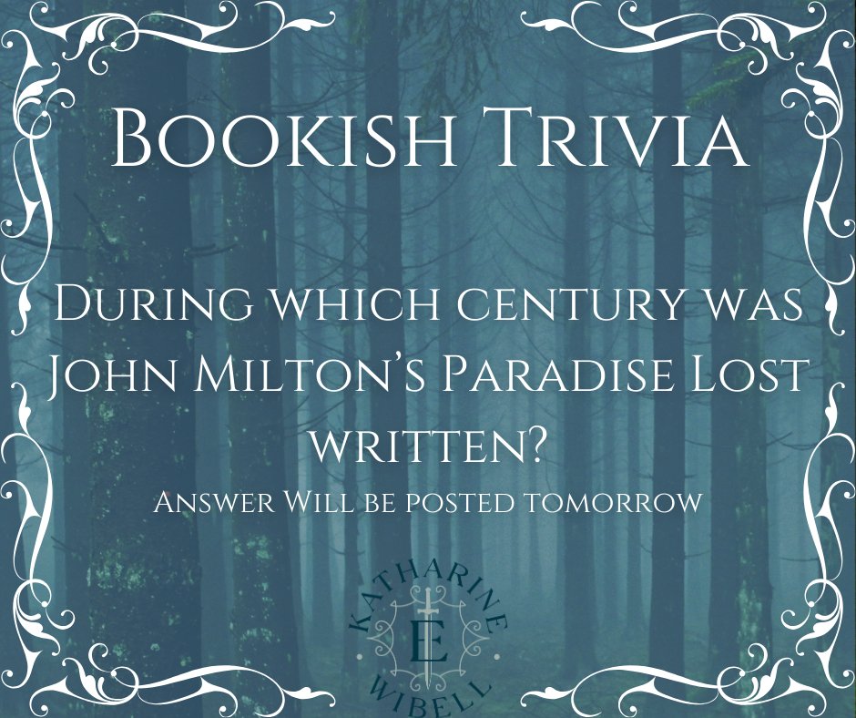 Trivia Time: Do you know the answer? Post it in the comments. I will announce the answer tomorrow.
#Katharineewibell #triviatime #trivia #triviaquestion #bookish #book
