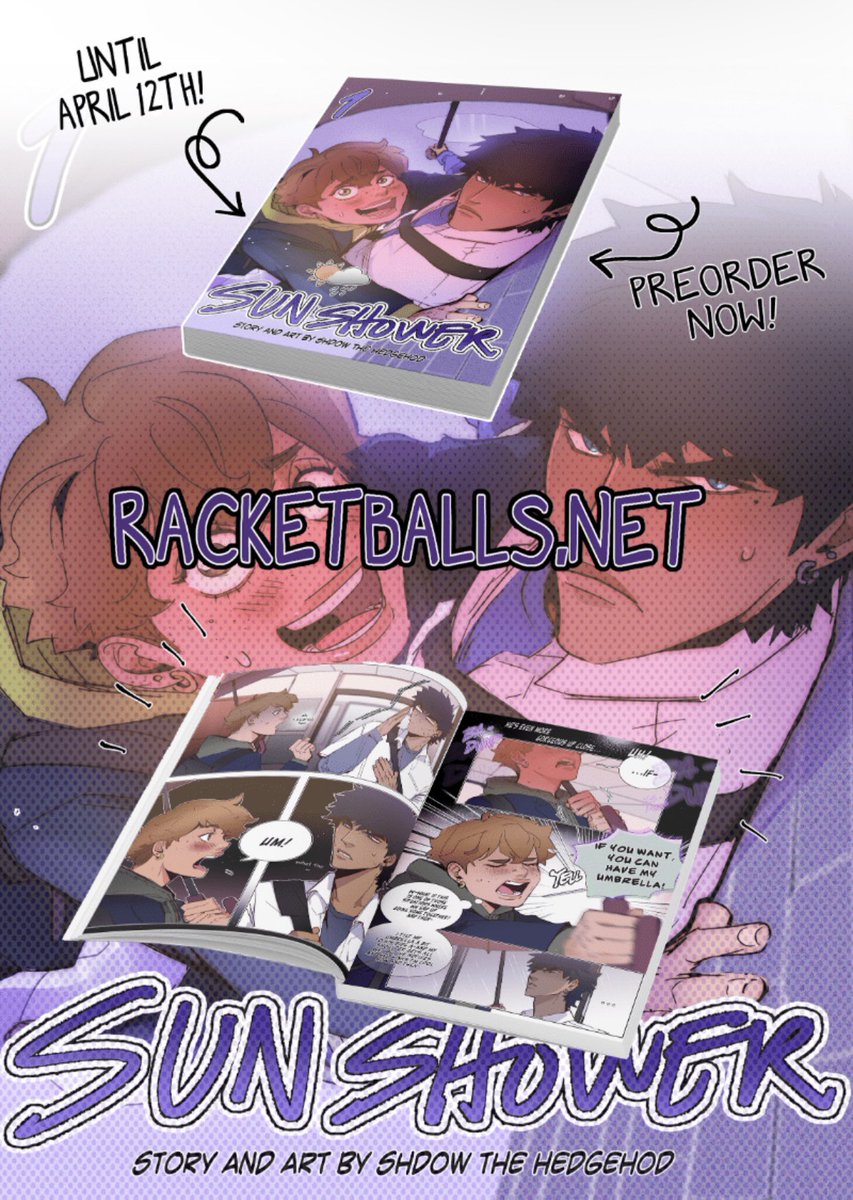 I just finished redrawing chapter 1 of my comic for print and it’s up for preorder🫡 if you want to go purchase gay ppl racketballs.net