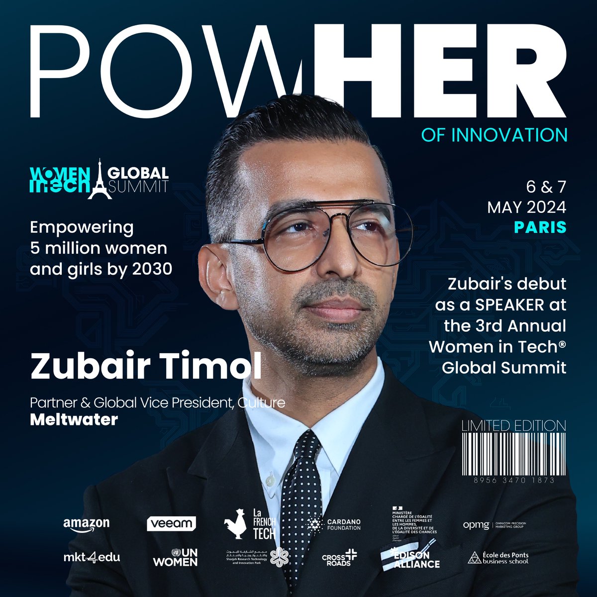🎉Join us at the Women in Tech® Global Summit, where we’ll be unpacking and admiring the PowHER of Innovation as this year’s theme! Meet our speaker Zubair Timol, Partner & Global Vice President, Culture at Meltwater. Link: lnkd.in/dJrvNNJu #WITGS24 #PowHER