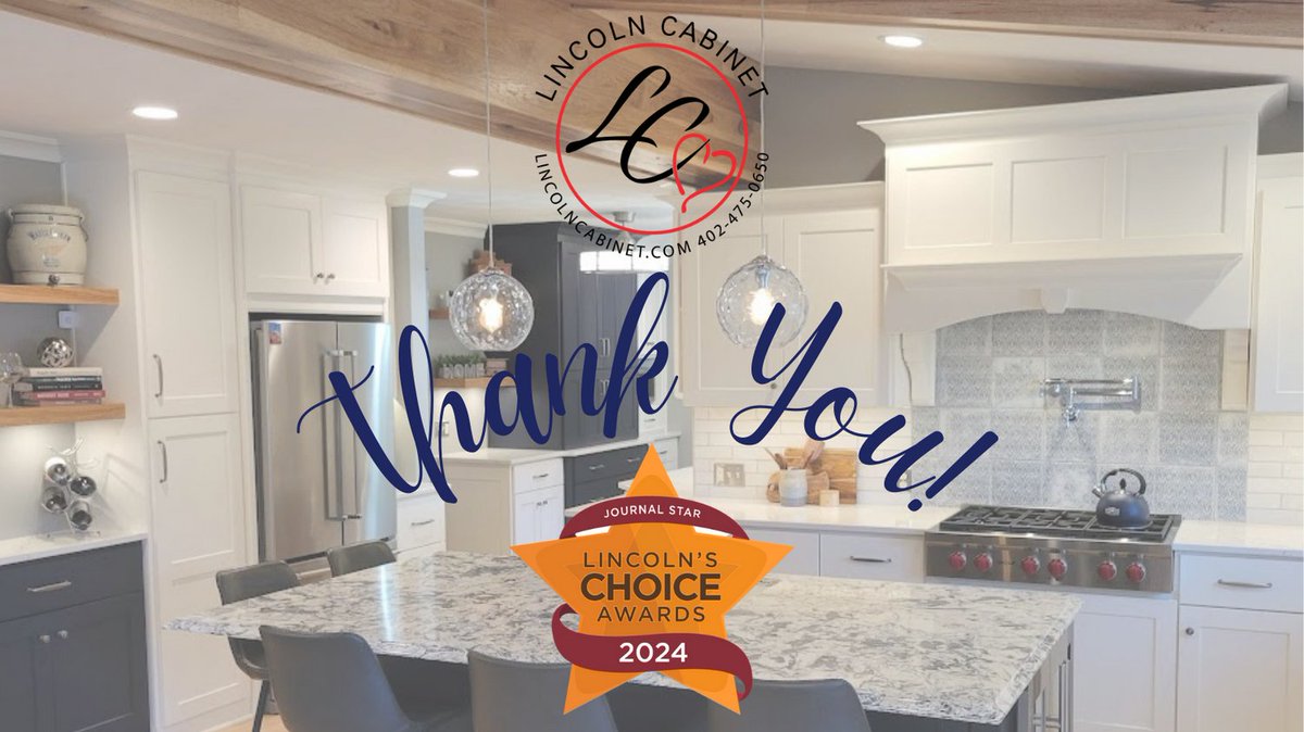 It was such an honor to be one of the Interior Design nominees in Journal Star's Lincoln's Choice Awards.
We would like to take the opportunity to Thank You All who took the time to vote for us over the past few weeks.
Thank You
#LincolnCabinet #JournalStar #LincolnsChoiceAwards