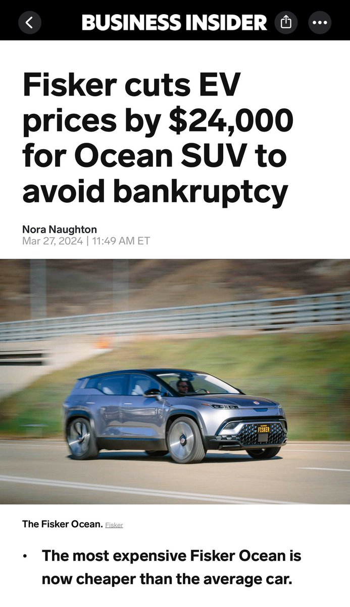 CeoAccredited's tweet photo. @FiskerInc @BusinessInsider noted Ocean SUV price reduced by $24K 🤯, yet you can’t order or reserve one using a mobile device on your website. Is it intentional or bad choice considering the volume of online purchases completed using a smartphone. Nice plug though…no pun intndd https://t.co/ntetnTnVuO