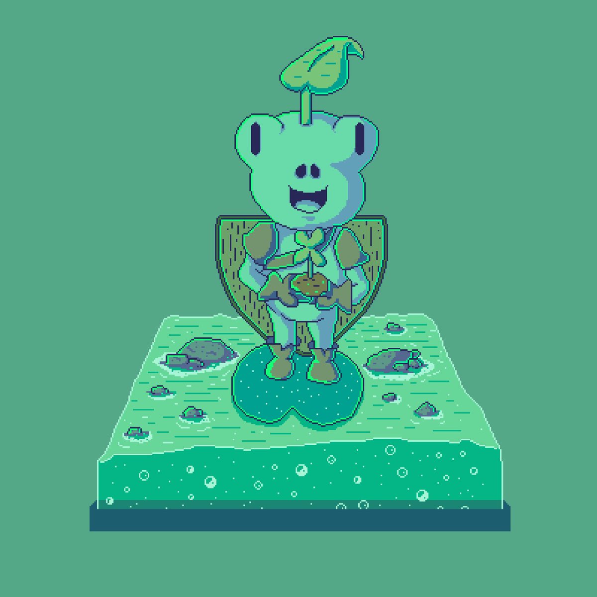 Daspell__'s tweet image. &quot;Rana de la suerte&quot;
🔮🤠🔮

#pixelart #pixeldesign #pixel 
#frog #magic #magia #ilustracion