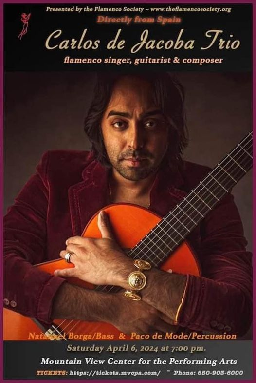 SacGuitarSoc's tweet photo. Tickets on sale Now for this Sacramento area event!!!
Carlos de Jacoba Trio 04/07/2024 – Flamenco House Concert
Call for ticket information: 510-673-8571 https://t.co/tG3ViEPuoR
