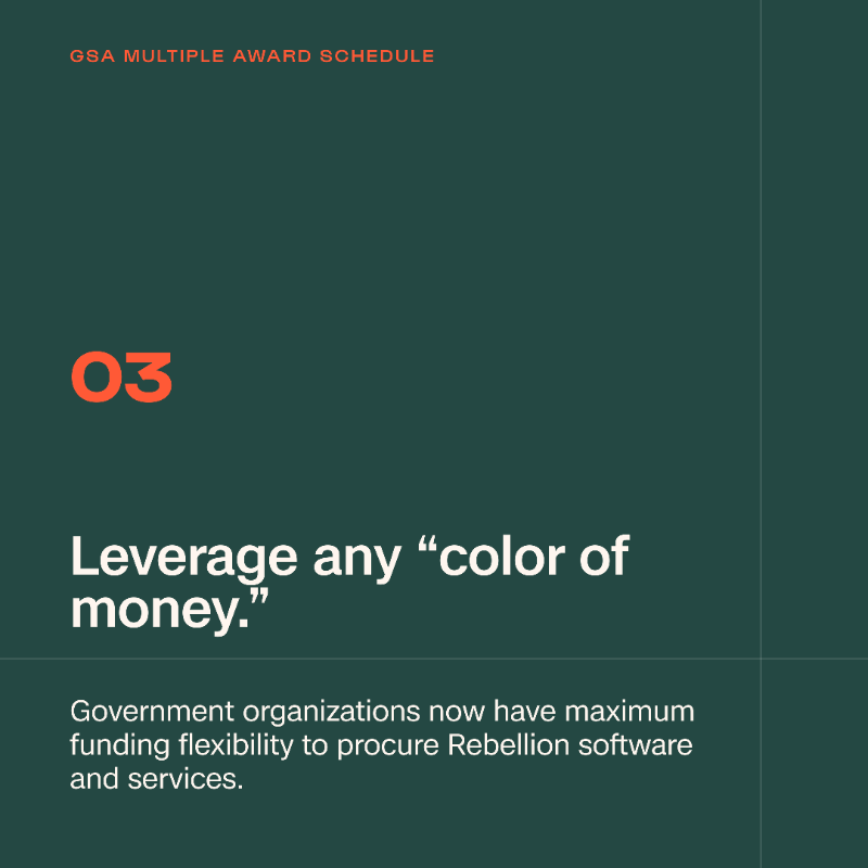 RebellionDef's tweet photo. Rebellion products and services are now on the GSA Schedule. But what does this actually mean? Swipe to learn more or read the full release: https://t.co/OmMswGa0Wh
#SoftwareDefinedDefense #NationalSecurity