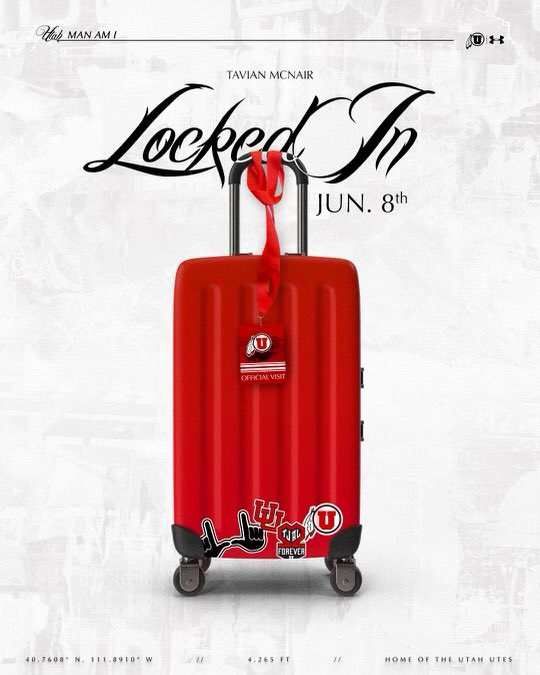 TavianMcNair's tweet photo. Locked in for Salt LakeCity @Utah_Football @UtahCoachWhitt @CoachWhitted @Samuel_Jay13 @coachjharding @GusMcNair009 @QBCatalano @VernonFox3 @GregBiggins @adamgorney @BrandonHuffman @BlairAngulo @Cen10Football #JTIU #LLRIQUE https://t.co/7ChFmg5bfM