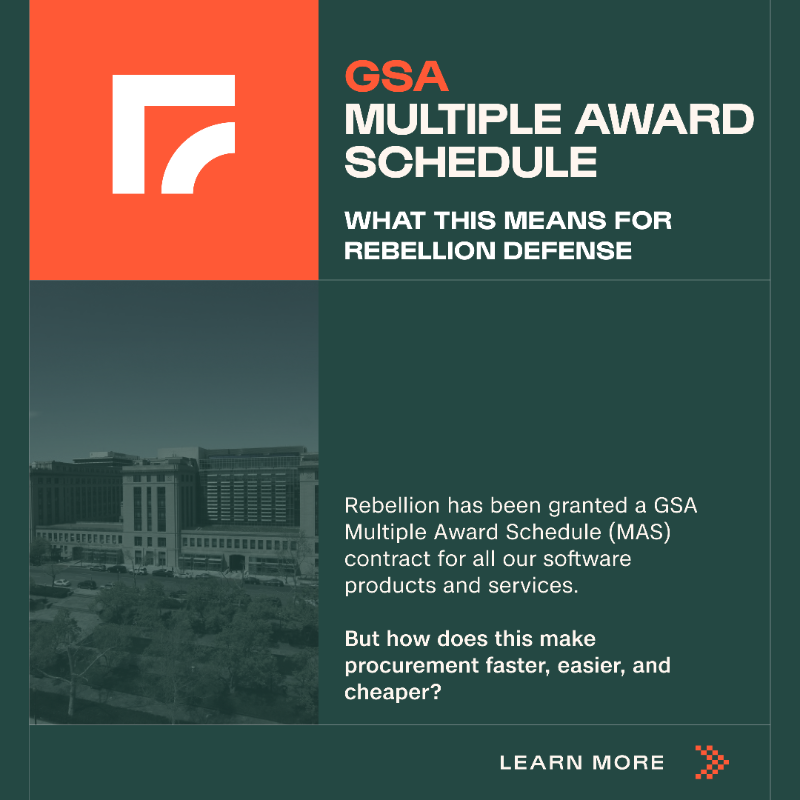 RebellionDef's tweet photo. Rebellion products and services are now on the GSA Schedule. But what does this actually mean? Swipe to learn more or read the full release: https://t.co/OmMswGa0Wh
#SoftwareDefinedDefense #NationalSecurity