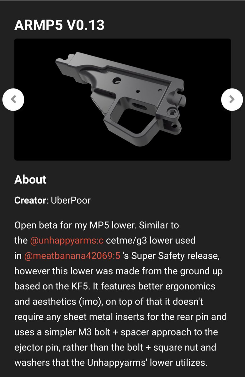 UberPoor's tweet photo. I didn't think they'd rip my old, inferior ARMP5 lower, but here we are

Remember, you can download it for free on the sea and the ARMP5 V2 is in beta with the Gatalog. Friends don't let friends use fedcad https://t.co/EHhx3ZiMMb