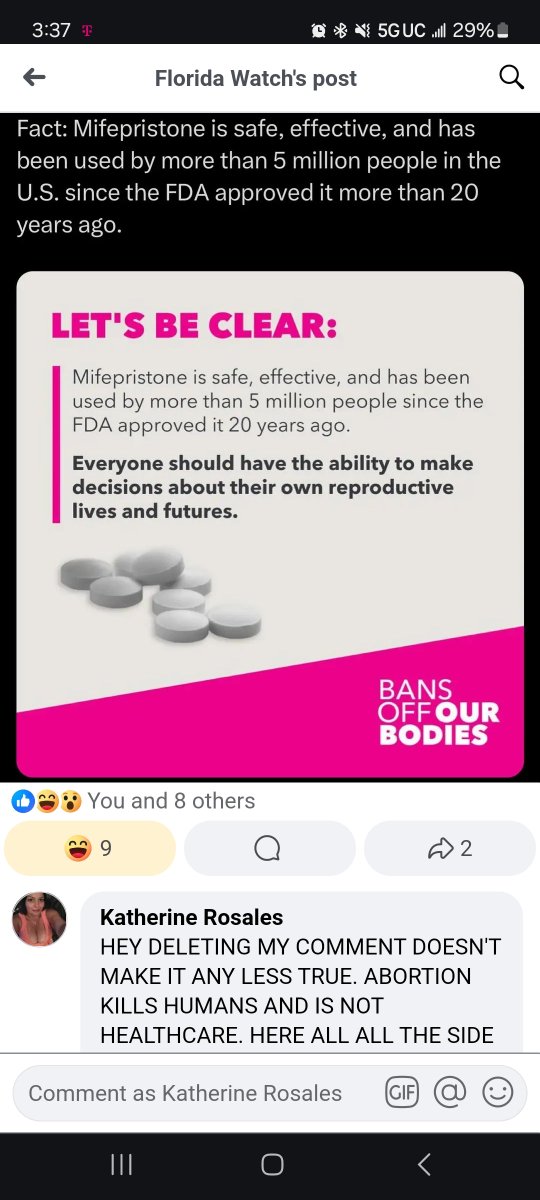 TheRepublicRose's tweet photo. @floridawatch Hey this company is lying to you and silencing minorities with opposing view. Here is the proof that the FDA didn't approve this for ABORTIONS https://t.co/oZ4QaZf2AK