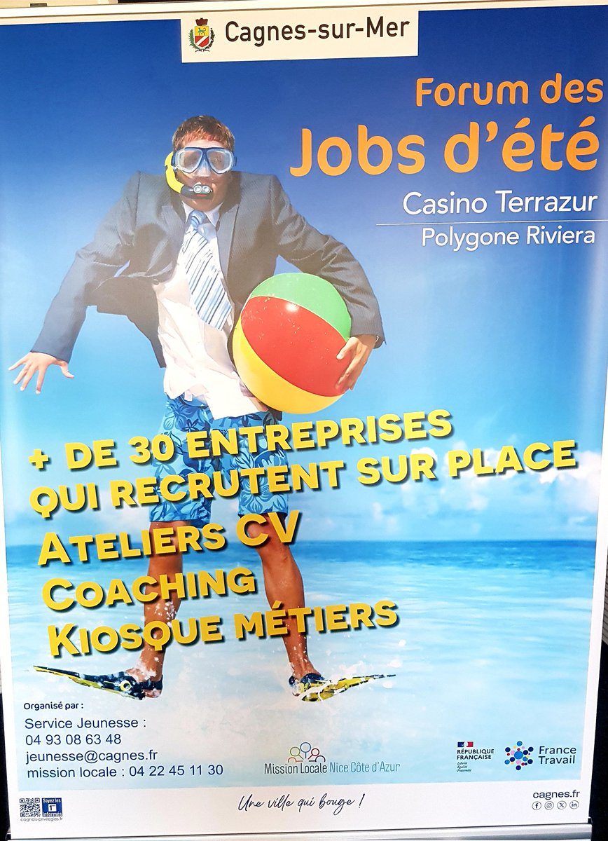 CarinePapy's tweet photo. La jeunesse venue nombreuse pour trouver un job d'été au Casino Terrazur de Polygone Riviera !
33 entreprises et 722 offres.
Bravo au service Jeunesse de la @VilledeCagnes, à tous les partenaires et aux acteurs économiques👍
#jobdete #jeunesse https://t.co/mEgGIMRXzb
