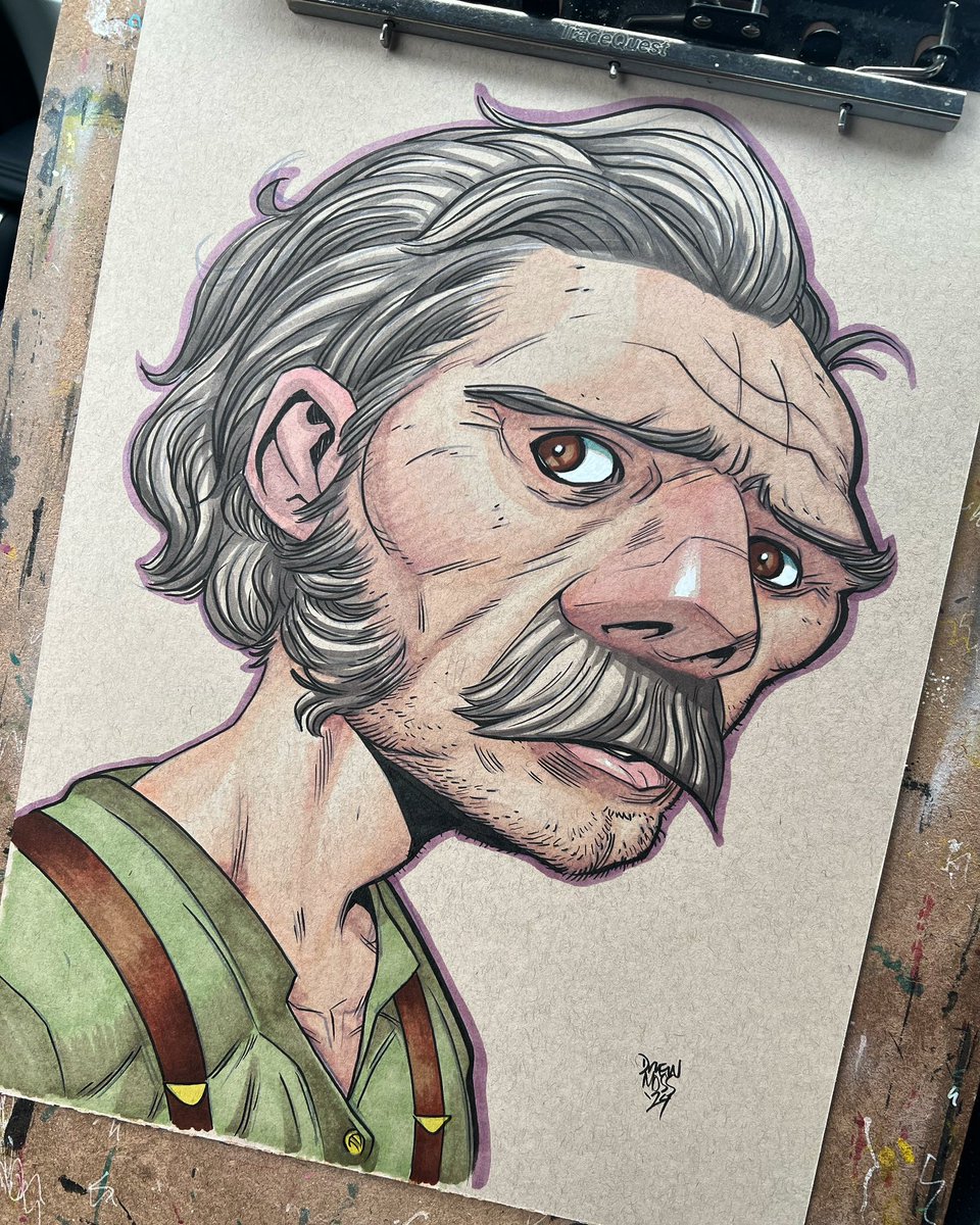 Grandpa Joe #charlieandthechocolatefactory #drawingincars I hope your week is going well. Remember to tell those you love that you love and appreciate them.