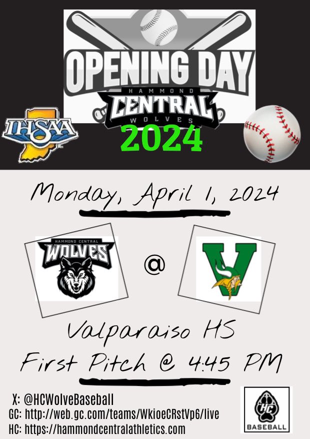 Hammond Central Wolves Baseball tweet media