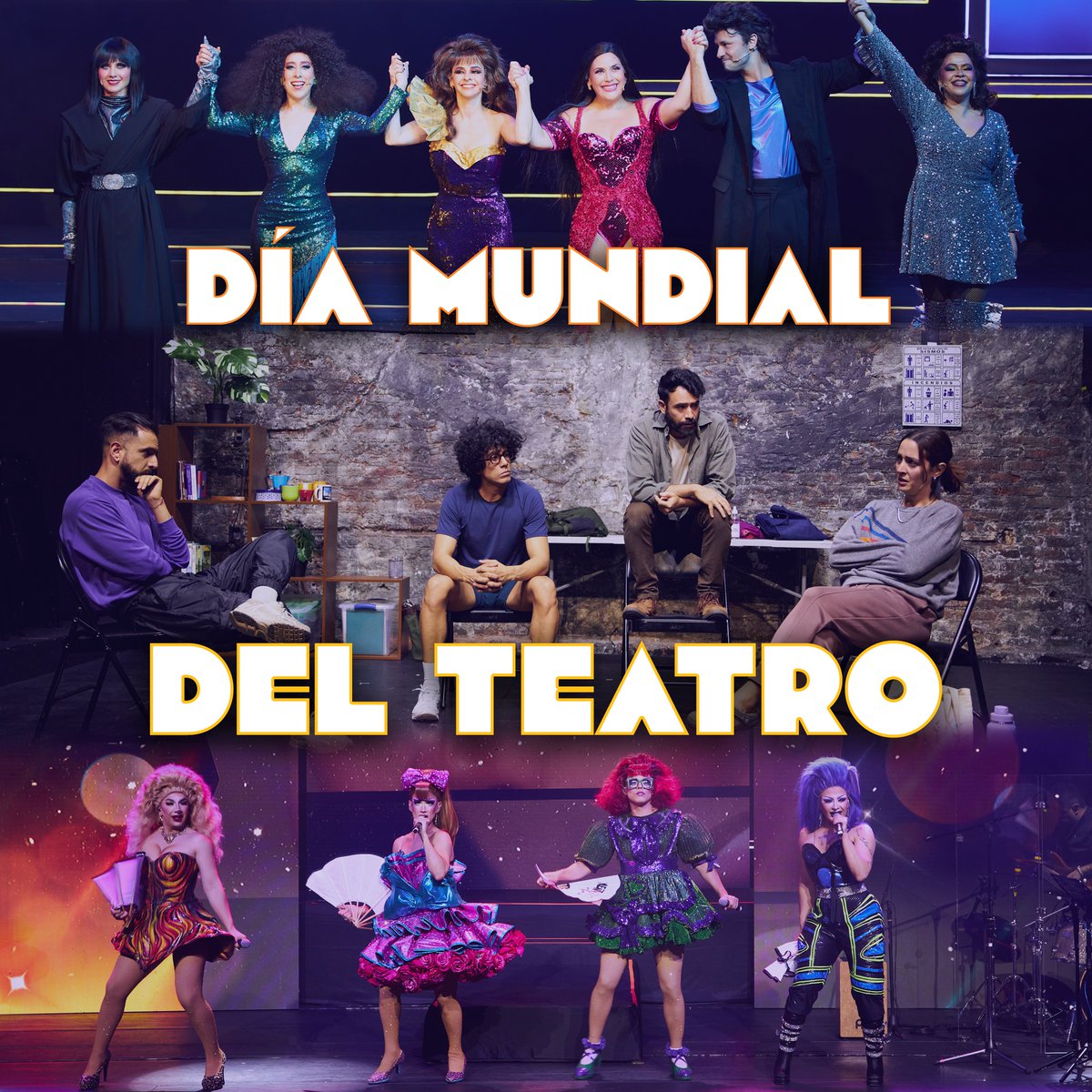 ¡Día Mundial Del Teatro! ✨ Donde vives experiencias que cambian tu vida, reflexionas, ríes, llorar, te enojas y más. 🧡 ¡Viva el teatro!🩷 #MentirasElMusical #MentiDrags #ElProceso