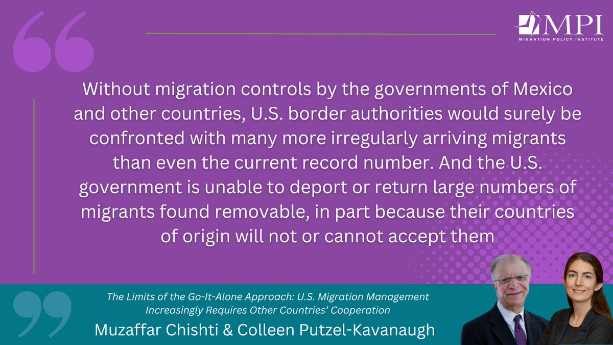 Joe Biden's called for authority to “temporarily shut down” the border. Donald Trump wants “the largest deportation operation in American history” Those ambitions depend on Mexico’s cooperation. What if Mexico says no? migrationpolicy.org/article/us-imm…