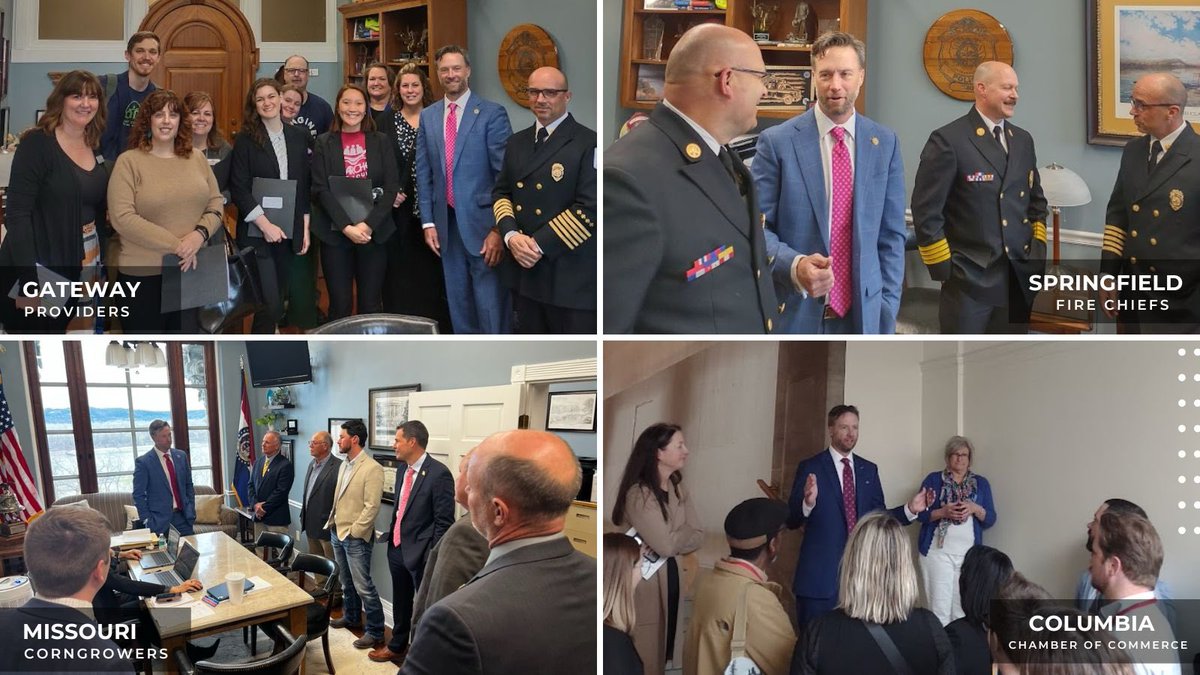 'I always enjoy meeting with organizations that are impacted by our legislative choices, especially when those organizations impact so many Missourians. These organizations change lives, so let's get to work and make their positive changes last.'