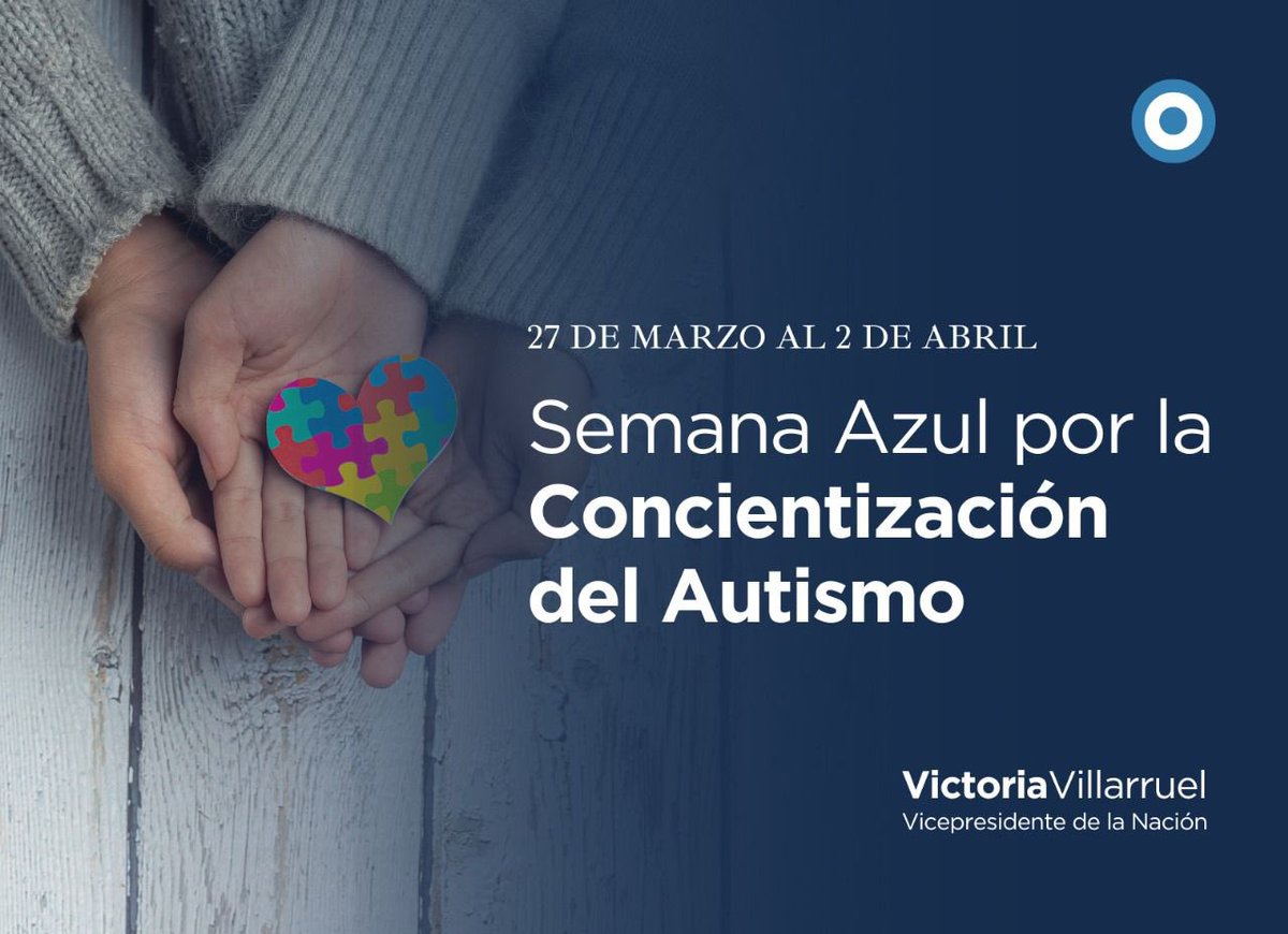 VickyVillarruel's tweet photo. Hoy comienza la Semana Azul. Siete días para hablar y conocer más sobre el Autismo. Desde el Senado de la Nación estaremos apoyando esta iniciativa. https://t.co/yXIsRllIj7