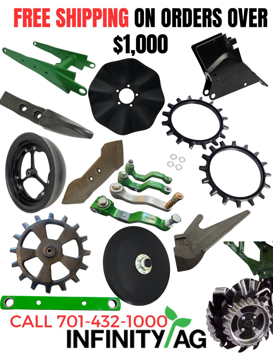 Free shipping on wear part orders over $1,000. Stipulations apply. #plant24 #planter #AgX #ag #farm