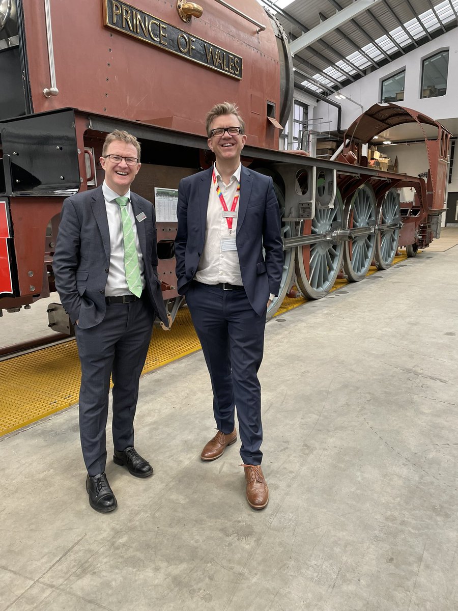 A delight to host David Horne MD LNER (left) and his Communications Director Stuart Thomas today at Darlington Locomotive Works, home of the A1 Steam Locomotive Trust. Both seemed relaxed in the presence of railway Royalty! Thanks chaps, we appreciate your support.