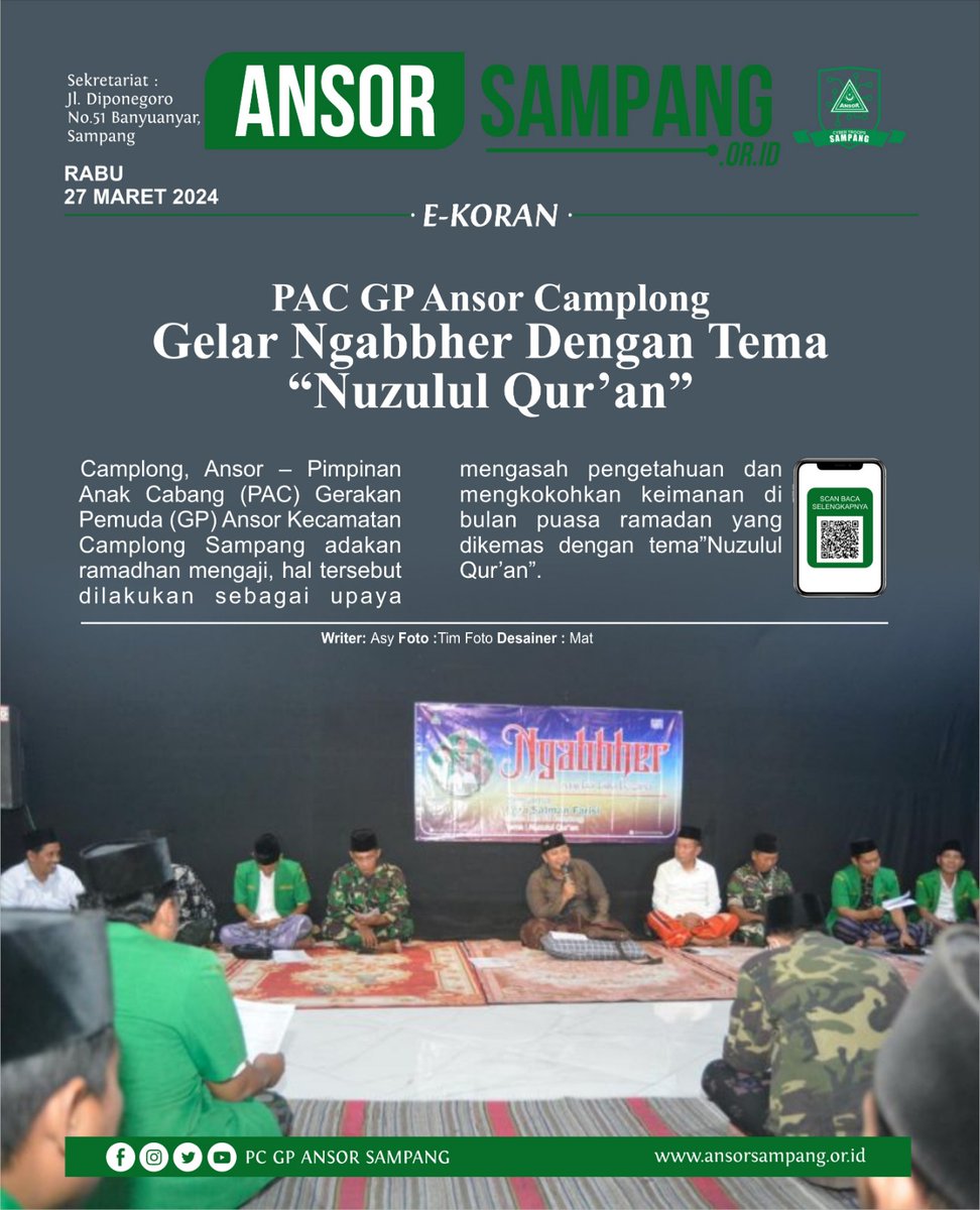 AnsorSampang's tweet photo. Mangharap kebeekahan di bulan ramadan ala PAC GP Ansor Pangarengan #Ansor #Camplong #Sampang #AnsorSampang #Ramadan https://t.co/KMiX6aY3qX