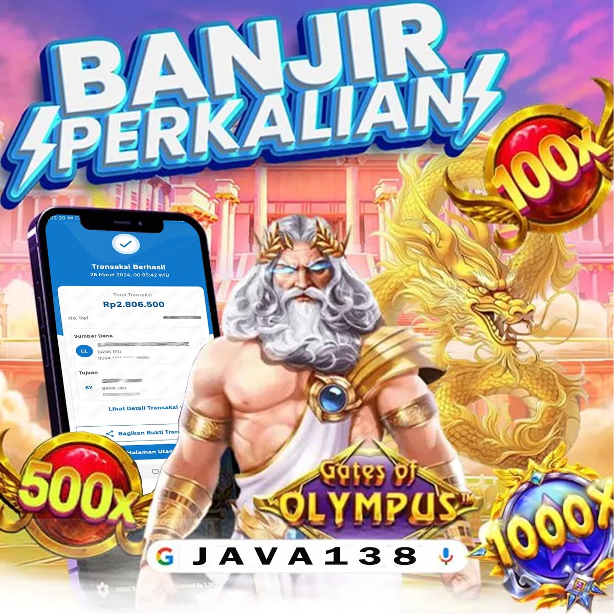 DEWASASEKALI138's tweet photo. Situs Rekomended JAVA138
mudah dapat scater isinya dapat cuan
dapatkan bonus new member 100% diawal
TO rendah hanya hanya x7 saldo saja guys

Cari situs kami digoegle : JAVA138

#JAVA138 #Tox5 #slot5000 #slotserverluar #berita138 #slotterpercaya #slotGacor https://t.co/ECReil1K7N