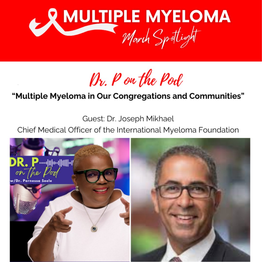 Did you know? African Americans are more likely to be diagnosed with Multiple Myeloma but less likely to receive the newest treatments. Learn more in the latest Dr. P on the Pod with Dr. Joseph Mikhael, MD, MEd, FRCPC, FACP: loom.ly/5LznfjI