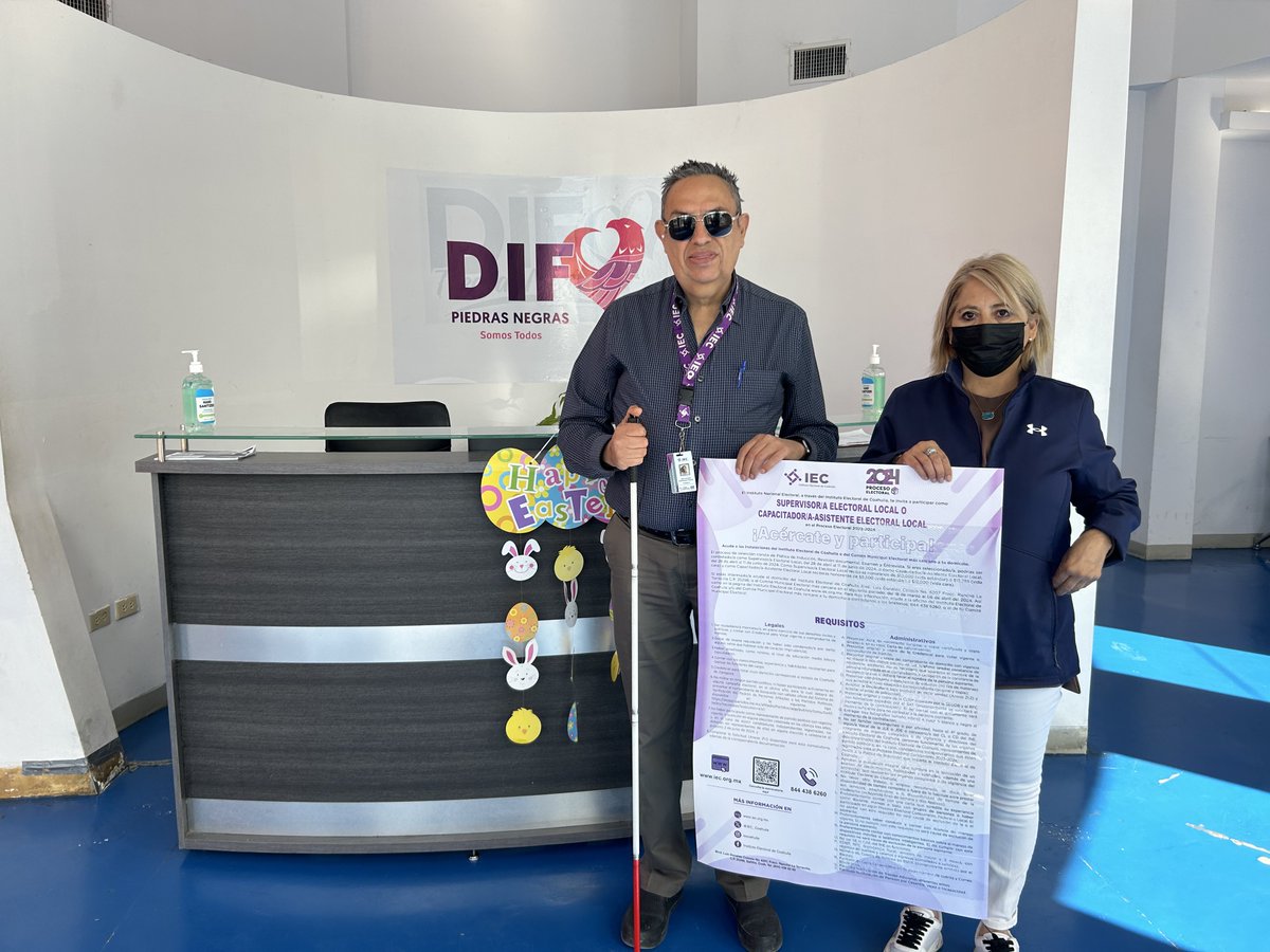 maldonadomex's tweet photo. La mañana de hoy comparto #Convocatoria @CMEPiedrasNCoah #SEL y #CAEL en Braille para #PCDVisual en DIF Municipal #PiedrasNegras Para involucrar a este sector de la población en actividades electorales durante este #ProcesoElectoralLocal2024 @rodrigo_0378 @OscarDanieliec6 @madeleyn3 @CesarLavenant