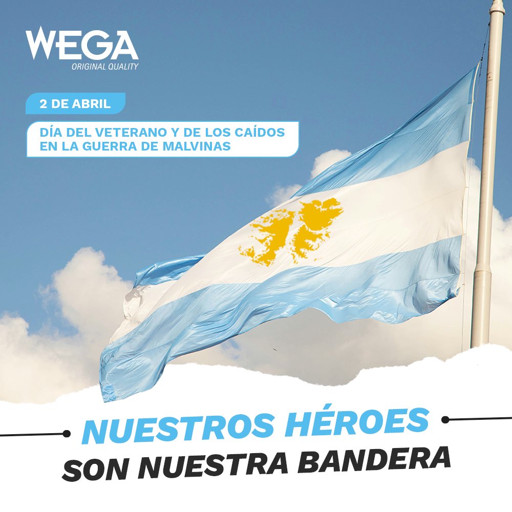 🇦🇷 Como cada 2 de abril, queremos conmemorar con orgullo a todos los héroes que lucharon por defender nuestra bandera en la Guerra de Malvinas.

#AhoraElFiltroEsWega #Filtros #Wega #MalvinasArgentinas #DíaDelVeteranoYDeLosCaídosEnLaGuerraDeMalvinas