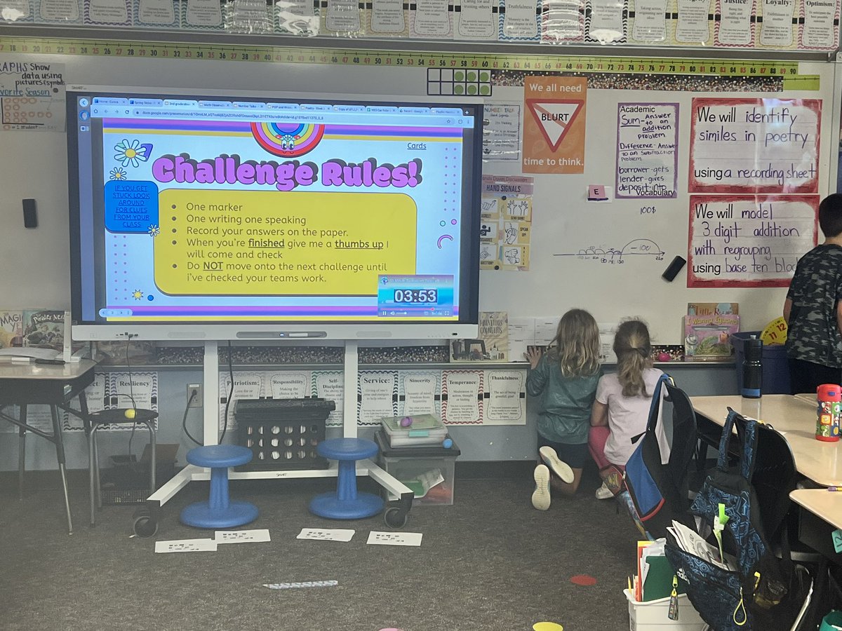 WES_MrsRichards's tweet photo. Proud “work mom” moment as I watched my student teacher plan and facilitate a thinking task for her observation. #thinkingclassrooms @TISDWES @pgliljedahl https://t.co/aUJAClbOGk