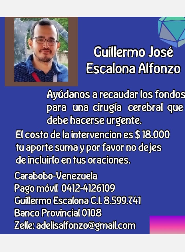 Ayuda para Guillermo, necesita una mano ayuda 🙏 para tu recuperación 🙏

#AyudaSocial #AyudarNosHaceBien #vida #medicos #hospital #ayuda #cirugia #Salud #guacara #valencia #carabobo #venezuela #Internacional #ayudaaayudar #apoyo 

Like ❤️ RT 🔁