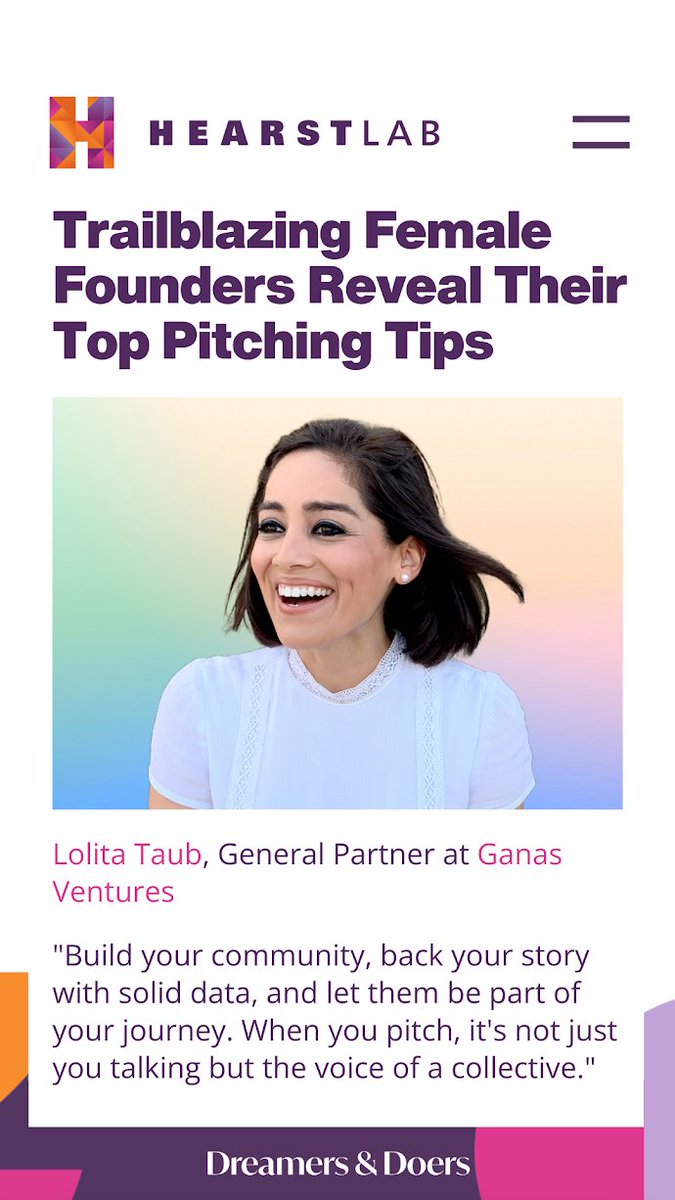 🎉 Thrilled to be part of this @dreamyhumans x @HearstLab article alongside other amazing female founders sharing their best pitching tips! Must-read for founders & investors. 🔗 Article: linkedin.com/pulse/top-pitc…