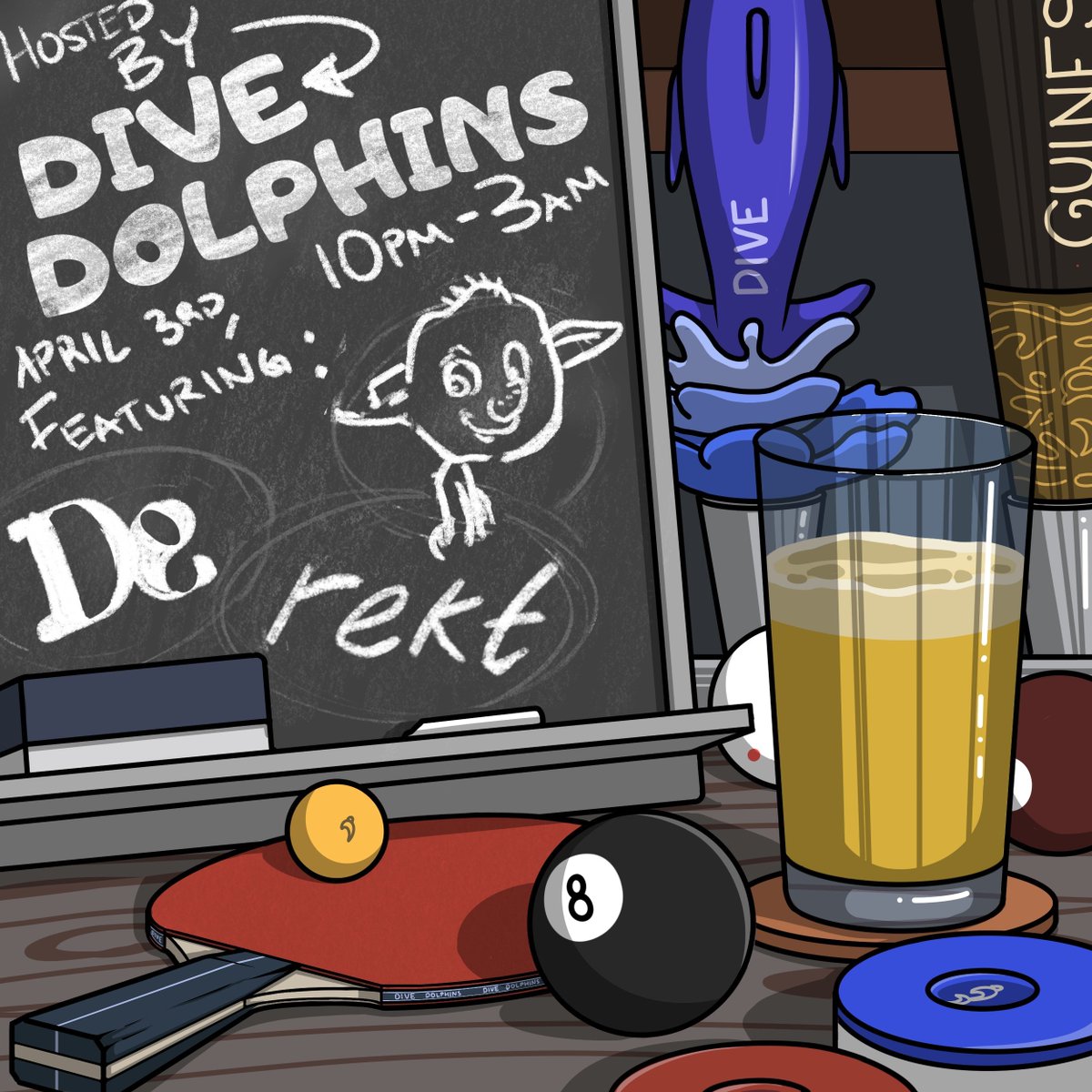 In NYC next week?

Don't miss your chance to try Rekt Drinks at the upcoming <a href="/DiveDolphinsNFT/">Dive Dolphins</a> after hours party:

📆: April 3rd
⏲️: 10PM - 3AM
📍: ???

<a href="/rektguyNFT/">Rektguy</a> holders can claim tickets for free!

Join on the link below 👇