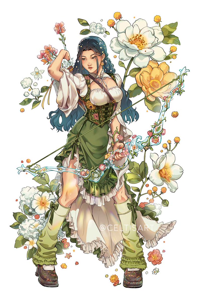 celtisart's tweet photo. Glass Bow 🌼✨
Returning to my series of Glass Weapons!
Blending contemporary fashion with medieval fantasy &amp; adding that extra edge with pressed florals in glass weaponry 🏹 https://t.co/H45KHJtCVM