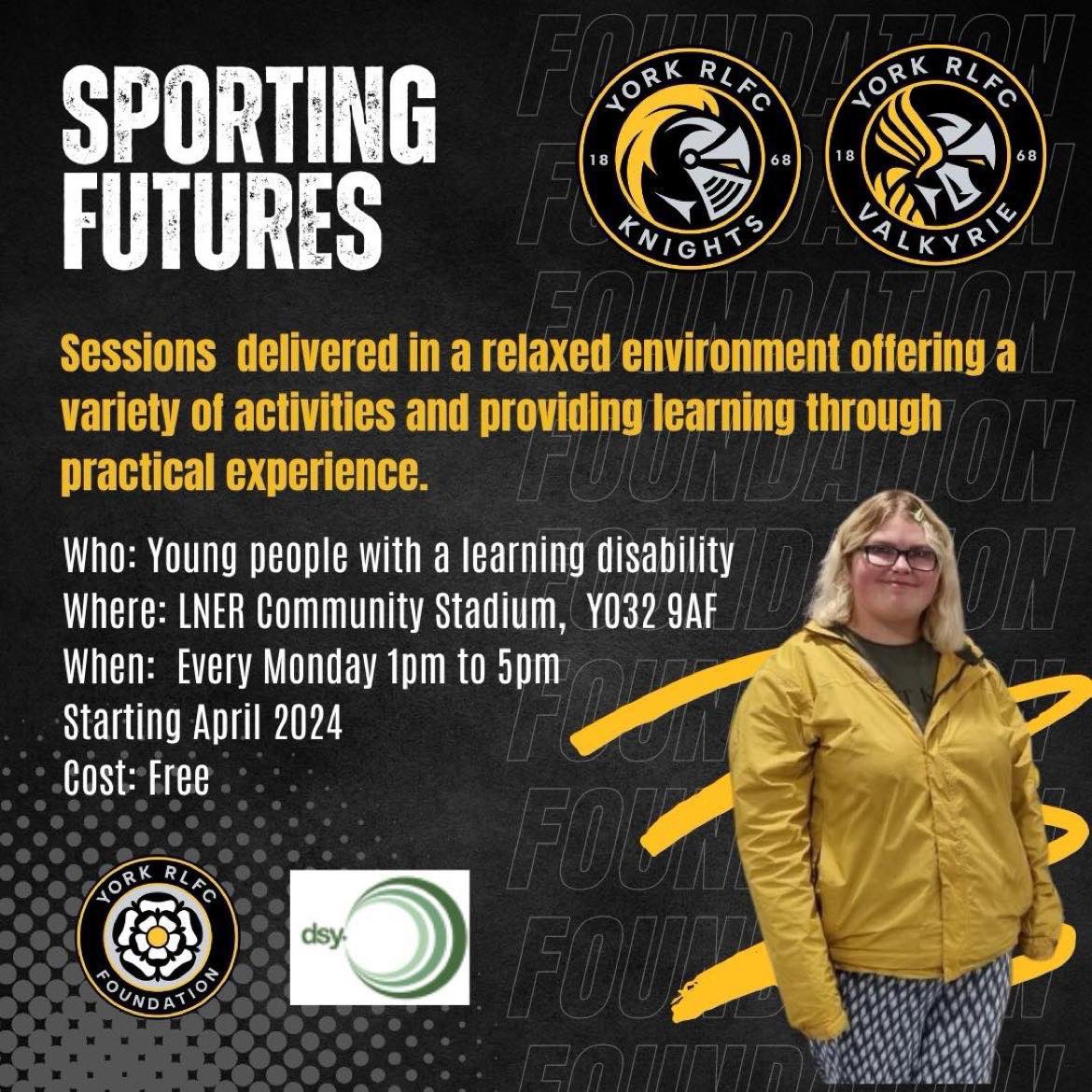 yorkrlfcfound's tweet photo. ๐๐ฉ๐จ๐ซ๐ญ๐ข๐ง๐ ๐
๐ฎ๐ญ๐ฎ๐ซ๐๐ฌ
Delivered in partnership with Disability Sport Yorkshire, the free 14 week programme aims to provide employability skills to young people with learning disabilities in North Yorkshire.
๐ https://t.co/jtuh6arFEO
๐ค@DisSportYorks | #RiseUp https://t.co/5FIs6A7O1N