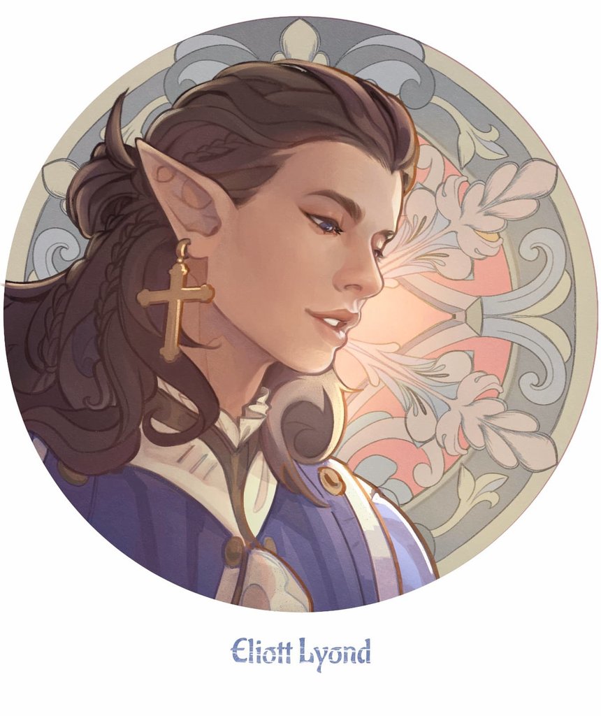 I updated this Eliott last week 💕🍑 Dark haired (half) elves are so pretty...